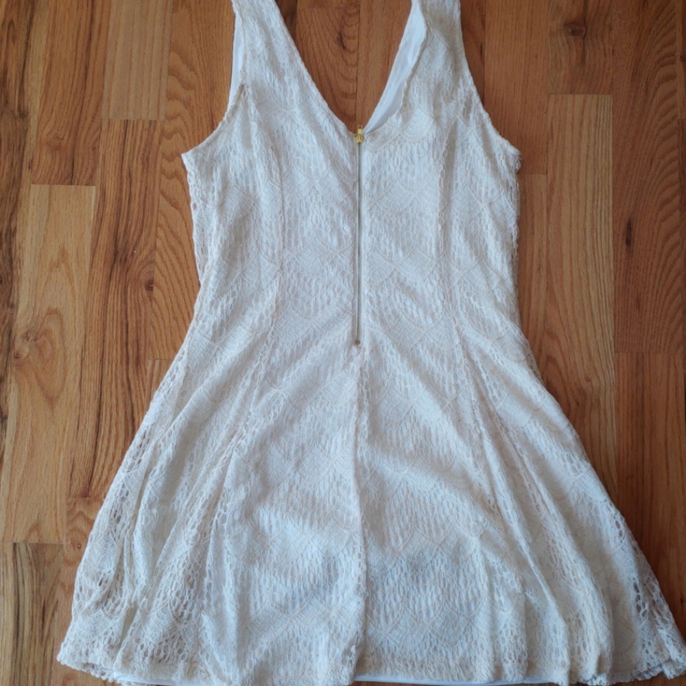 Crochet buttercream dress